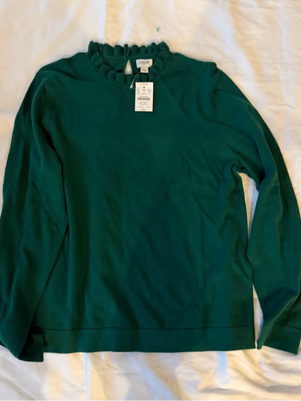 J.Crew Ruffle Mock Neck Sweater